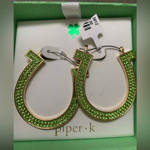 St Patrick’s horseshoe earrings —NEVER WORN